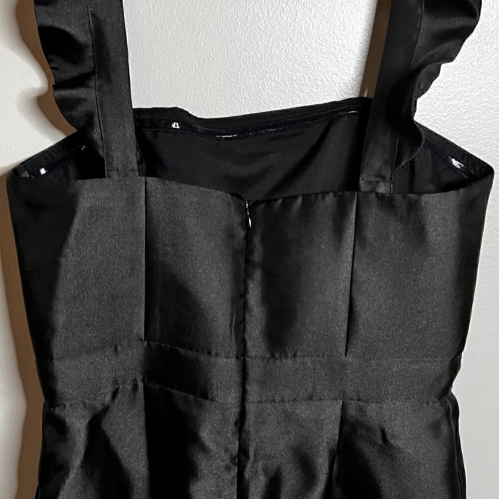 Hutch Wms Strapless Wide Leg Jumpsuit in Black Gazar Size 8 - Picture 4 of 12